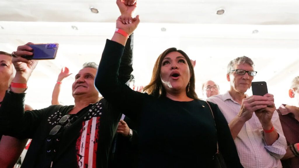 voters cheer