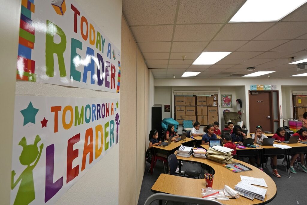 students in class
